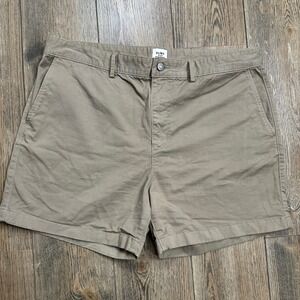 Flint and Tinder 365 Shorts Mens 38 Khaki Tan Cotton Stretch 5" Inseam Huckberry